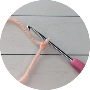 Chain Stitch: Draw yarn through