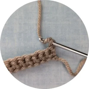 Single Crochet: One chain