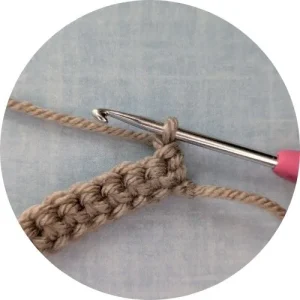 Single Crochet: One chain
