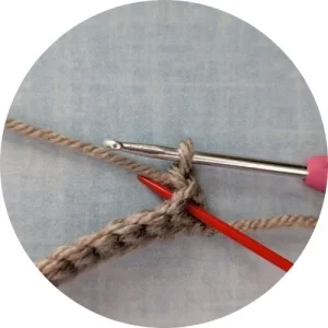 Single Crochet in Rows: Make a single crochet stitch