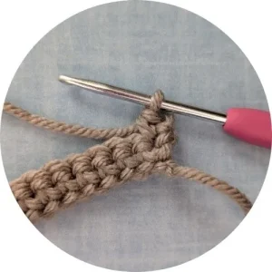 Single Crochet in Rows: Make a single crochet stitch