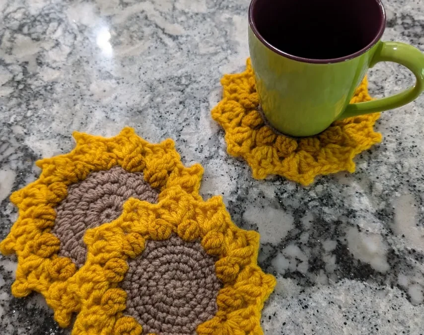 Crafting Crochet Sunflower Coasters: A Burst of Sunshine for Your Table