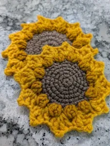 Crochet Sunflower Coasters: Create a Burst of Sunshine for Your Table